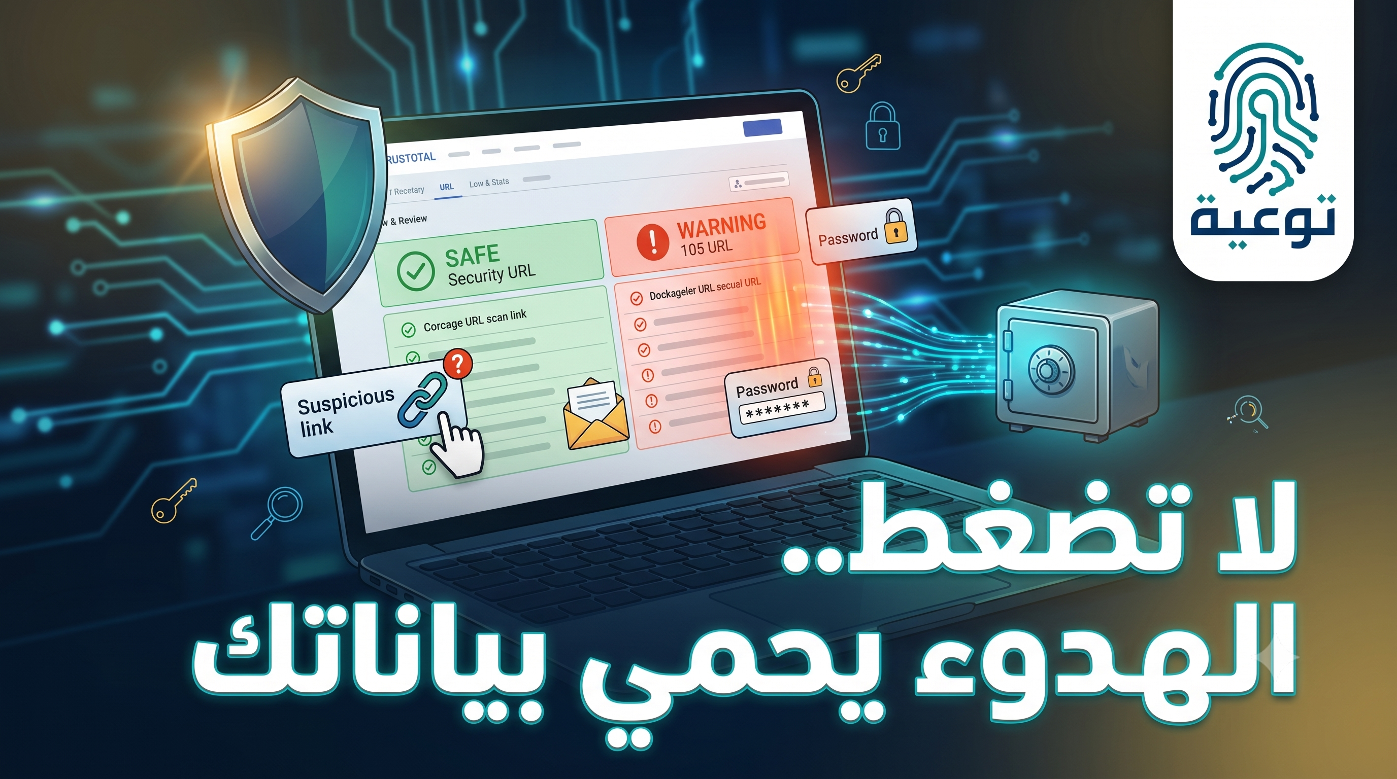 الهدوء يحمي حسابك - احذر الروابط والتحذيرات المستعجلة